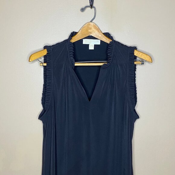 Michael Kors Black Sleeveless Ruffled Mini Dress - every closet must have staple - Picture 3 of 12